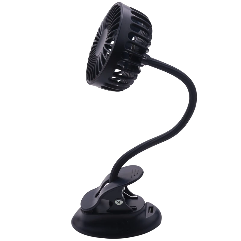 แบบพกพา Mini Clip พัดลมรถเข็นเด็ก,3ความเร็วการตั้งค่ายืดหยุ่น Bendable Usb แบตเตอรี่แบบชาร์จไฟพัดลมตั้งโต๊ะสำหรับ Home,ของ