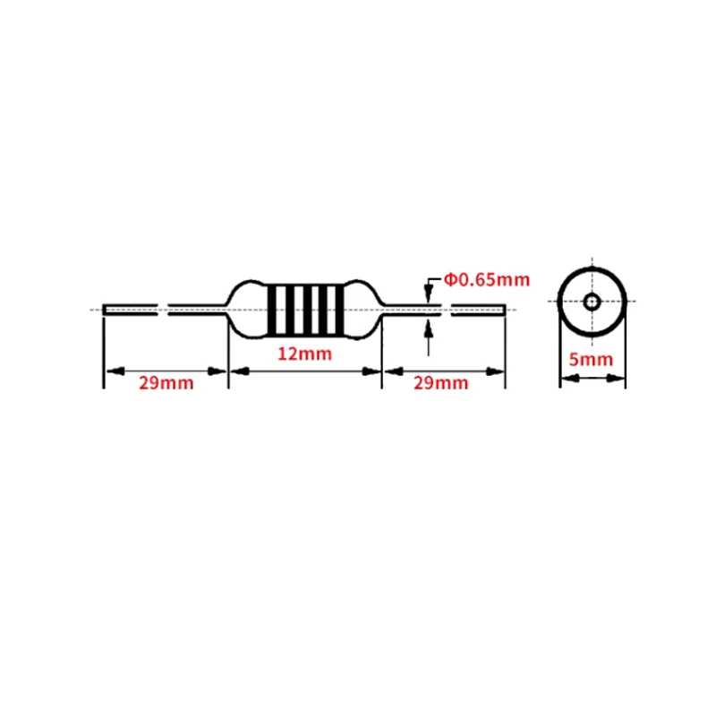 200PCS Each Value Metal Film Resistor 1W 1% 0.1Ω-1MΩ Precision Fixed Ohm Resistors for DIY Electronic Circuit Board Kits