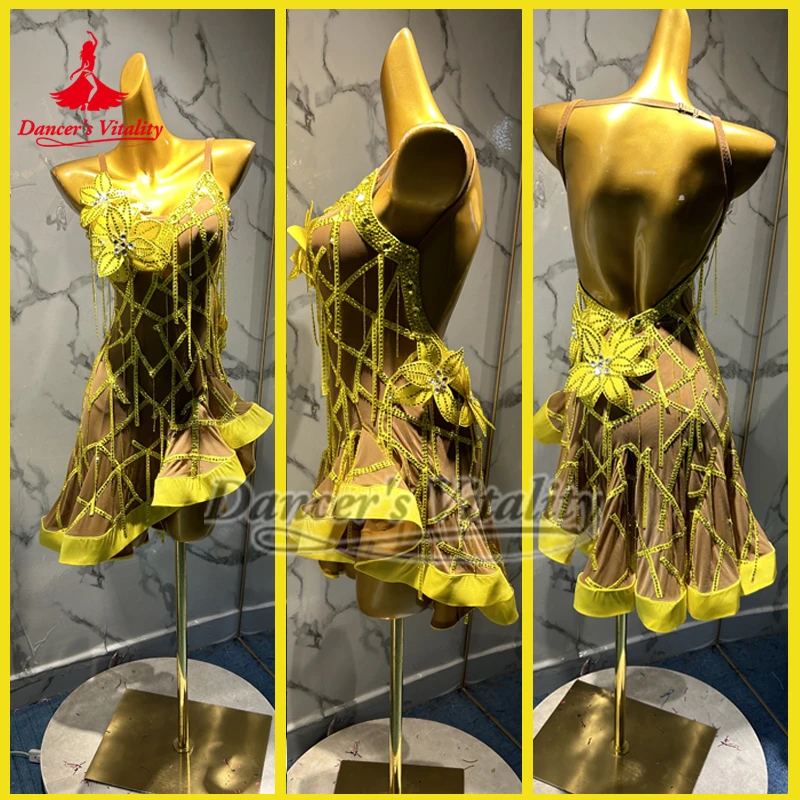 

Chacha Samba Jive Tournament Профессиональная одежда для взрослых и женщин, платья на бретельках для выступлений на заказ, жизненно важность танцора