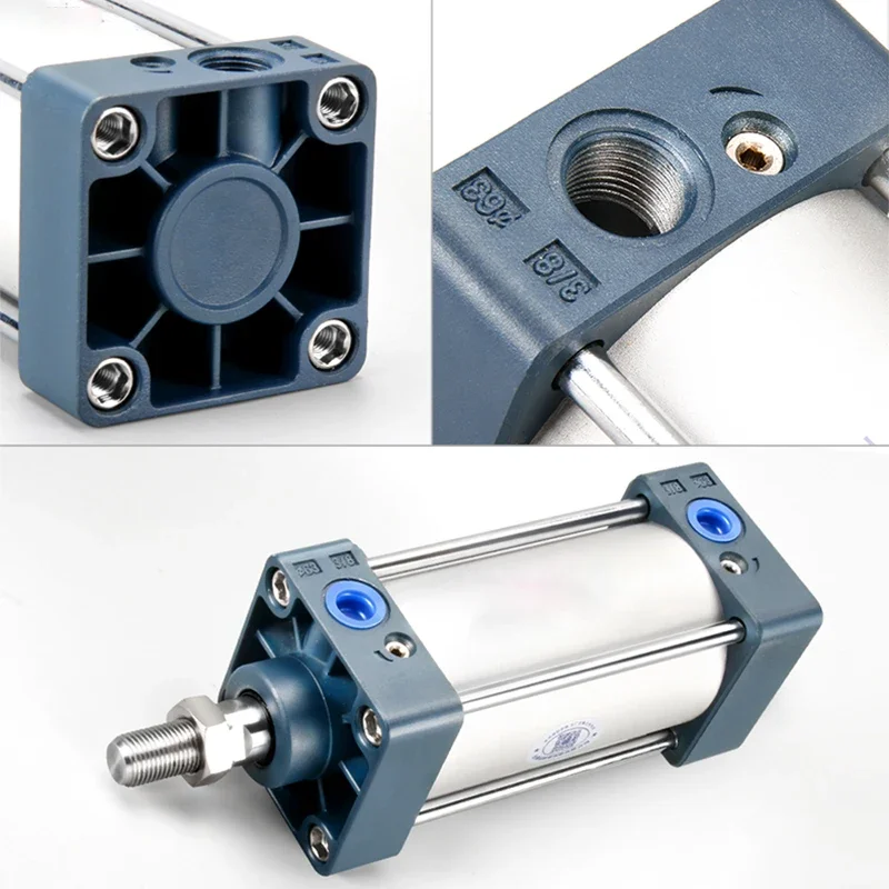 Standard-Luftzylinder SC80/100/125 – Doppeltwirkend, Bohrung 80–125 Mm, Hub 25–1000 Mm, Alu, Max. 0,9 MPa, Für Industrie & Werkstatt