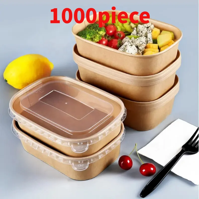 

10 00piece.Custom.Custom Printed Restaurant Takeaway Delivery Packaging Disposable Kraft Paper Lunch Box Roast Chicken