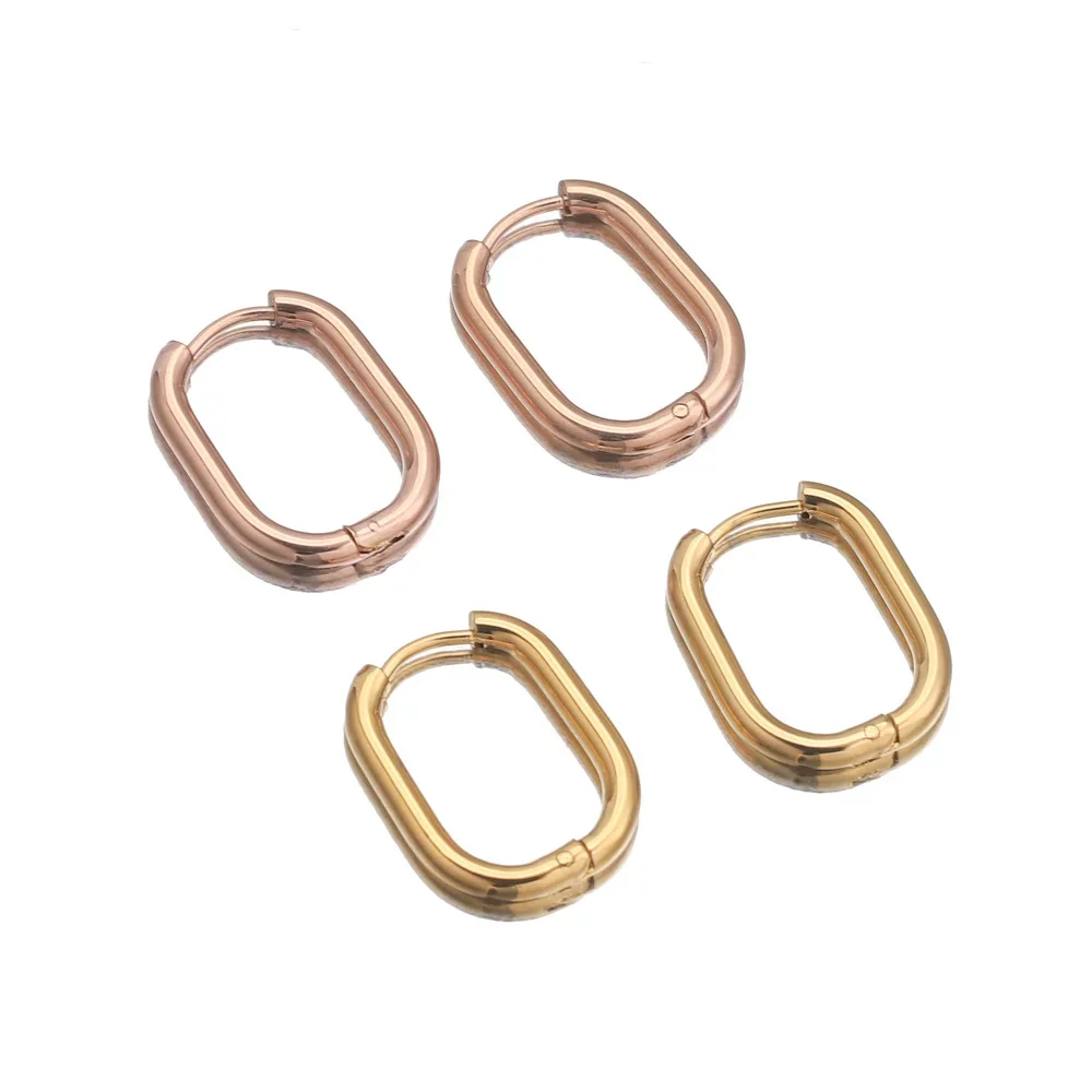 6PCS Stainless Steel Rectangle Earrings Ear Hooks Earrings Findings for Components DIY Jewelry Findings Parts Ear Ring Wholesale