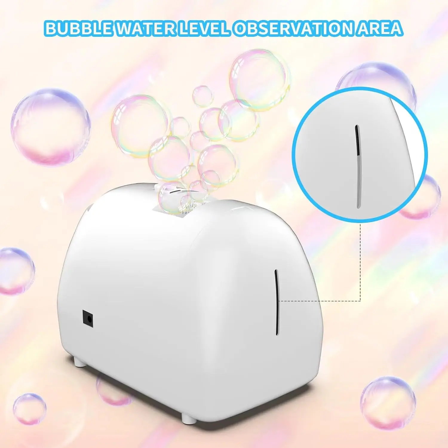 W_Bubble Machine for Kids Parties Bubble Maker Operated by Plugin or Batteries Outdoors Blower Life Theme Parties Weddings