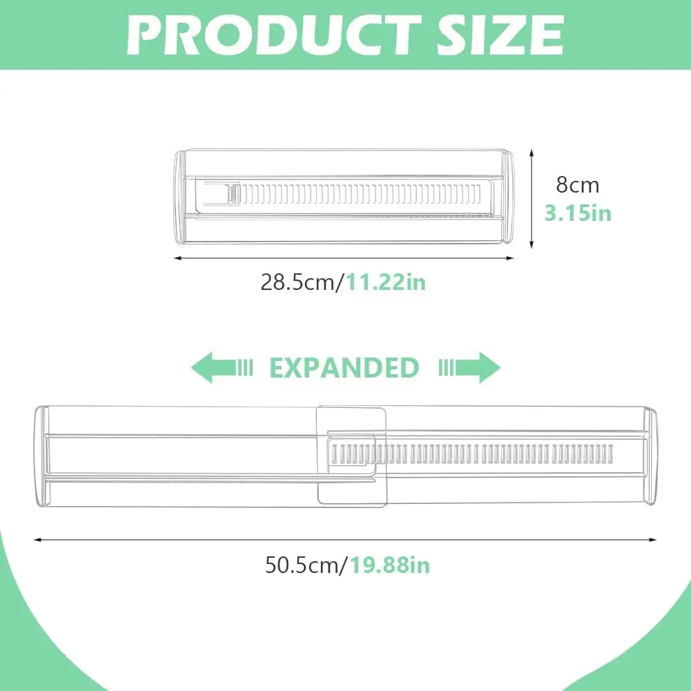 4/6/8/12pcs Drawer Dividers, 11-20 Inch Adjustable Length Kitchen Drawer Organizers for Kitchen, Bedroom and Office Storage