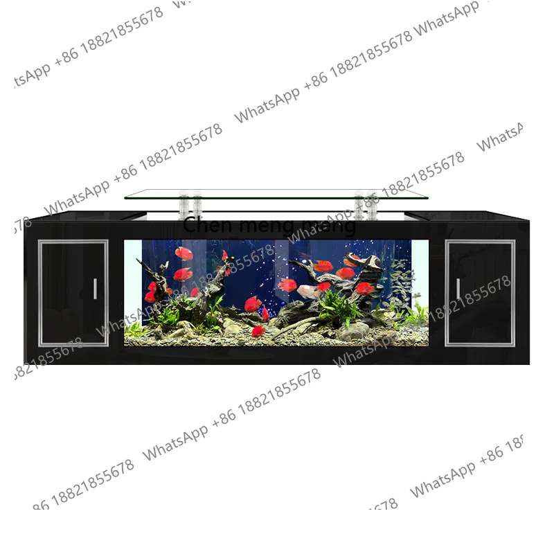 

TV cabinet fish tank living room household floor-to-ceiling large ecological glass water-free goldfish tank