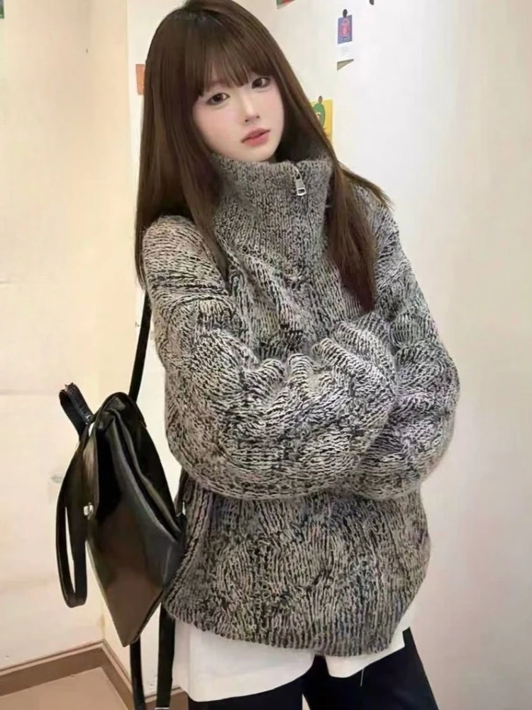 Koreanische Mode Sweatshirts Harajuku Gothic Mäntel Jacken Subkultur Vintage Mit Kapuze Frauen Weibliche Lose Beiläufige Y2k Zipper Mantel