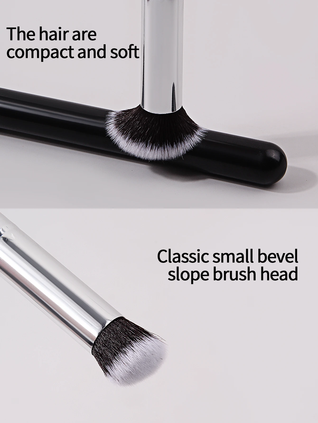 2 uds 270 brocha correctora de cabeza redonda, brocha para base, brocha de maquillaje de cerdas suaves multifuncional, brocha para colorete, herramientas de maquillaje