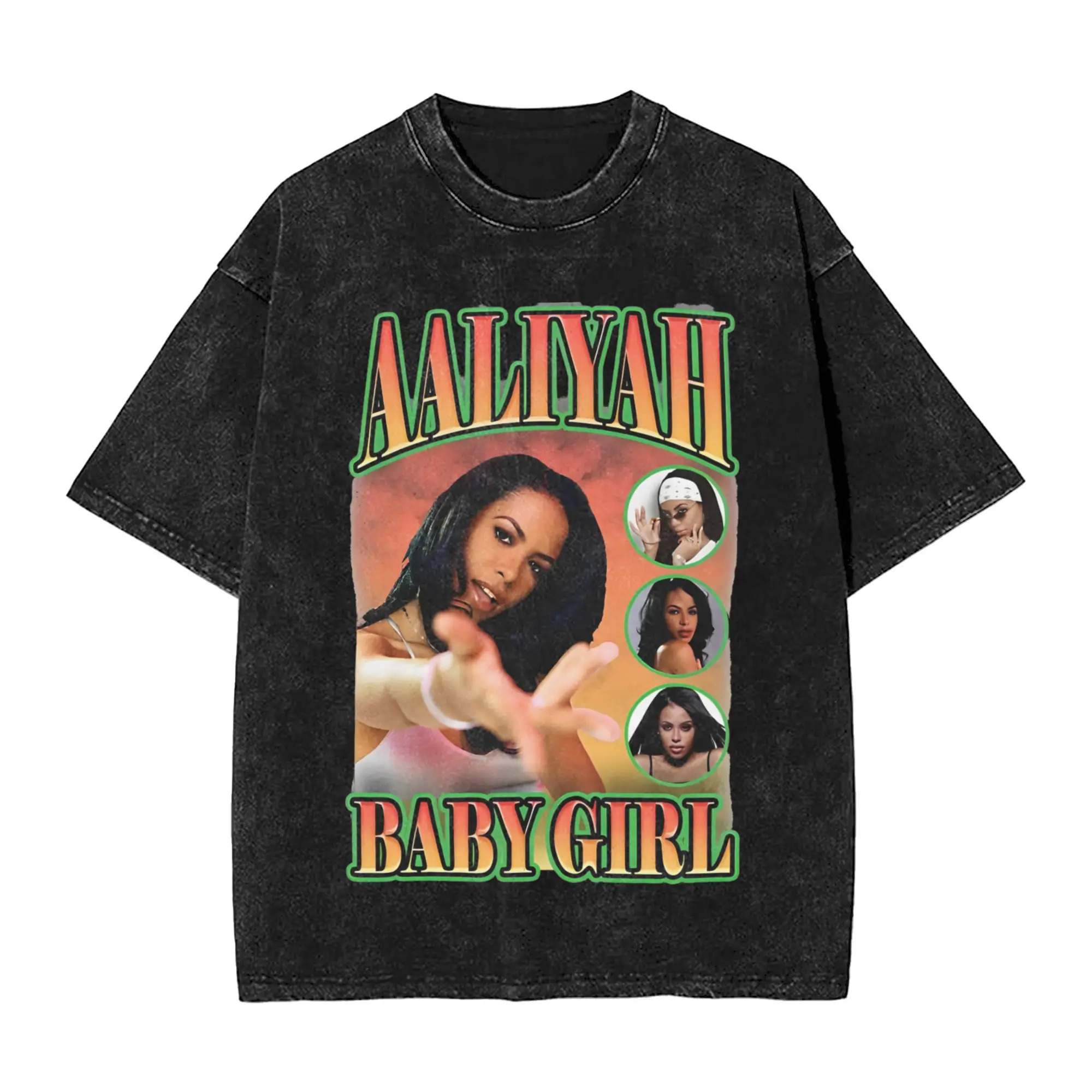 

Men's Aaliyah Princess of R&B T-Shirts Tees Beach Y2K Fun Short Sleeve T-Shirt O Neck Harajuku Loose Tshirt Cheap