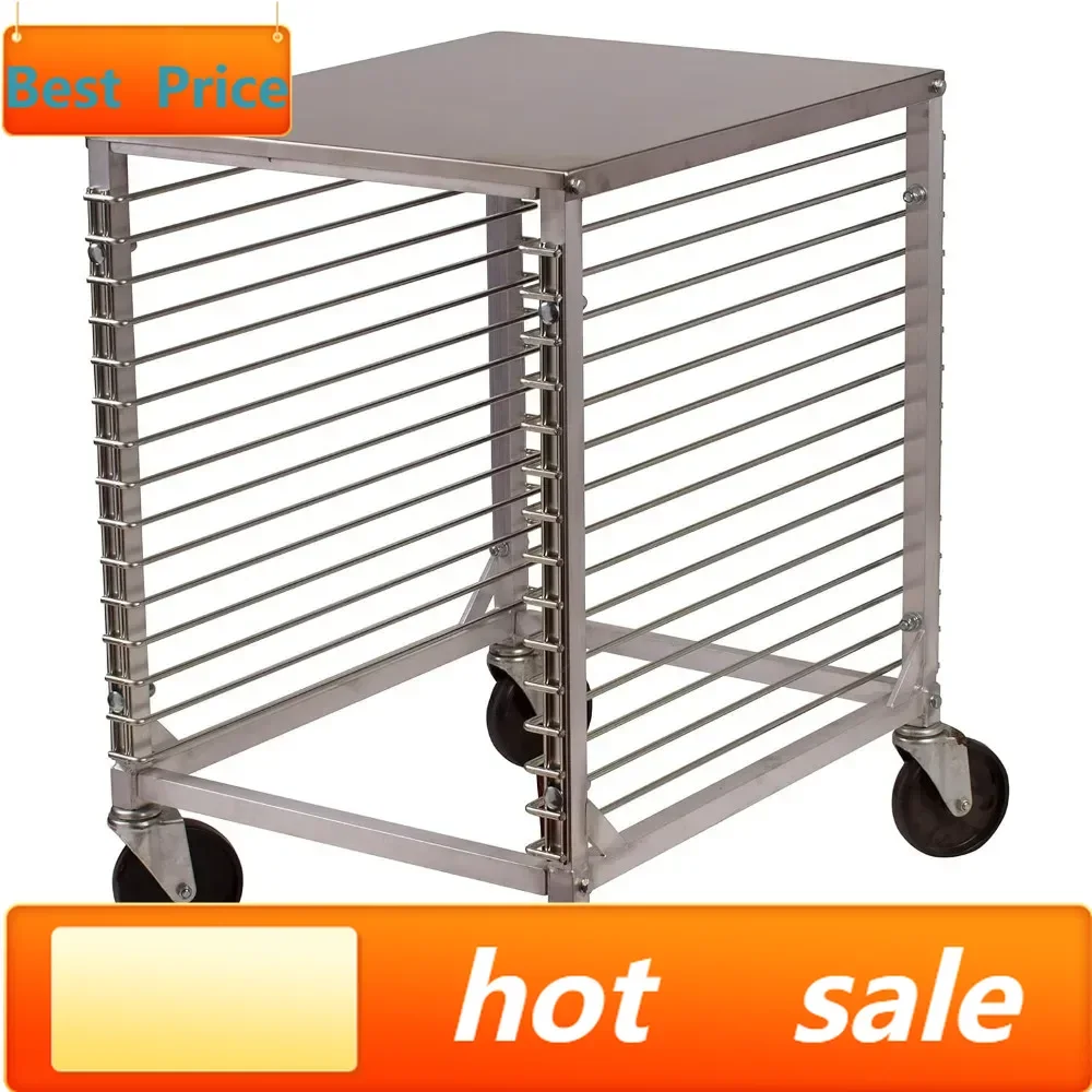 

Hot salesAluminum 15-Tier Rack with Hard Cover and Slide-out Wire Shelves for Sheet Pans