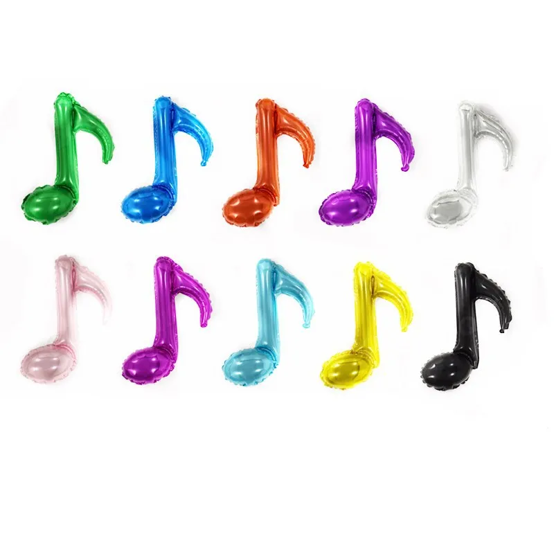 

500Pcs/lot Eighth Note Aluminum Film Balloon Single Tone Dual Tone Cartoon Shape Birthday Party Party Decoration