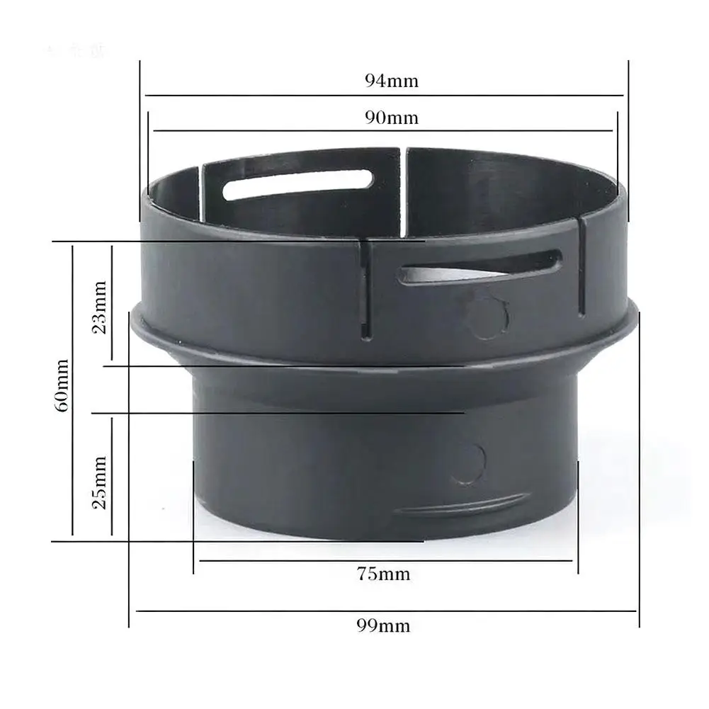 Clip-on Duct Reducer Parking Heater Vent Pipe Diameter Change Heat Resistant Plastic Deceleration Buffer Valve Pipe Fittings
