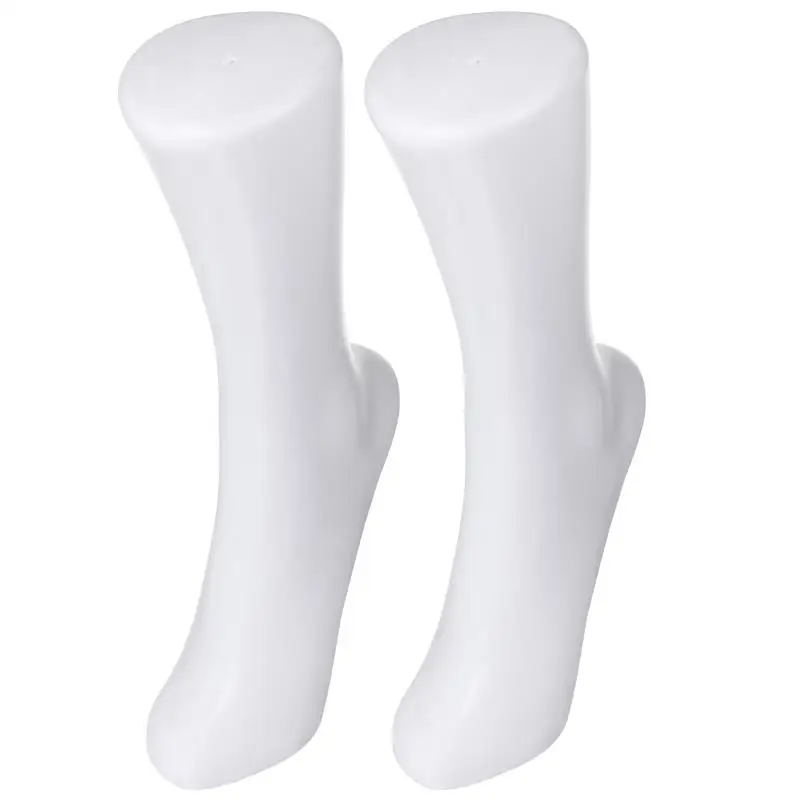 2PCS Female Foot Sock Sox Display Mold Short Stocking Mannequin White Female Shoes Filler Display Model Mannequin Foot Model