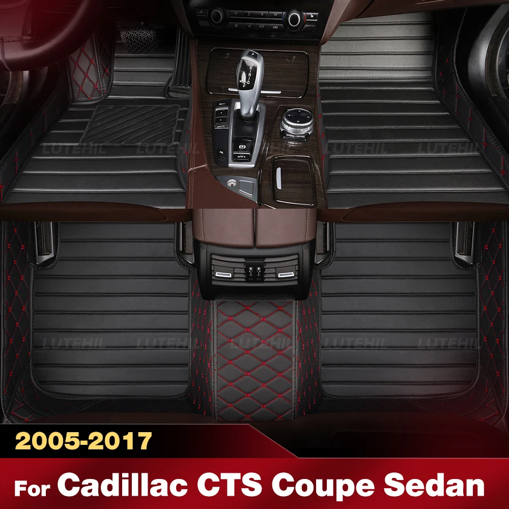 

All Weather Floor Mats For Cadillac CTS Coupe Sedan 2005-2017 Protection Custom Full Set Floor Liners Front & Rear Carpet Cover
