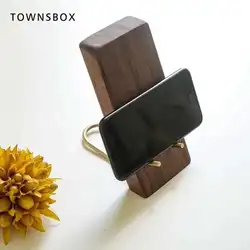 Walnut Wood Multi-functional Shelf Counter Top Sign Board Holder Lettering Personalized Desktop Mobile Phone Bracket Wooden Base