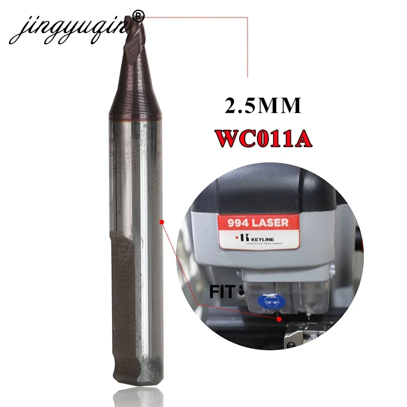 jingyuqin 2.5mm-WC011A Cutter Tungsten Steel Center Drill Bits Tool for Keyline LASER 994 Key Cutting Machine Locksmith Supplies