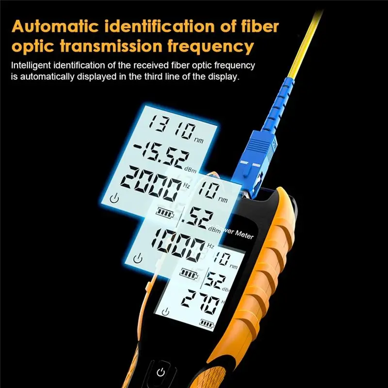 FFYY-OPM Tester G11 Optical Power Meter High Precision Rechargeable Battery Fiber Optic Power Meter 5G FTTH -70 To 10Dbm