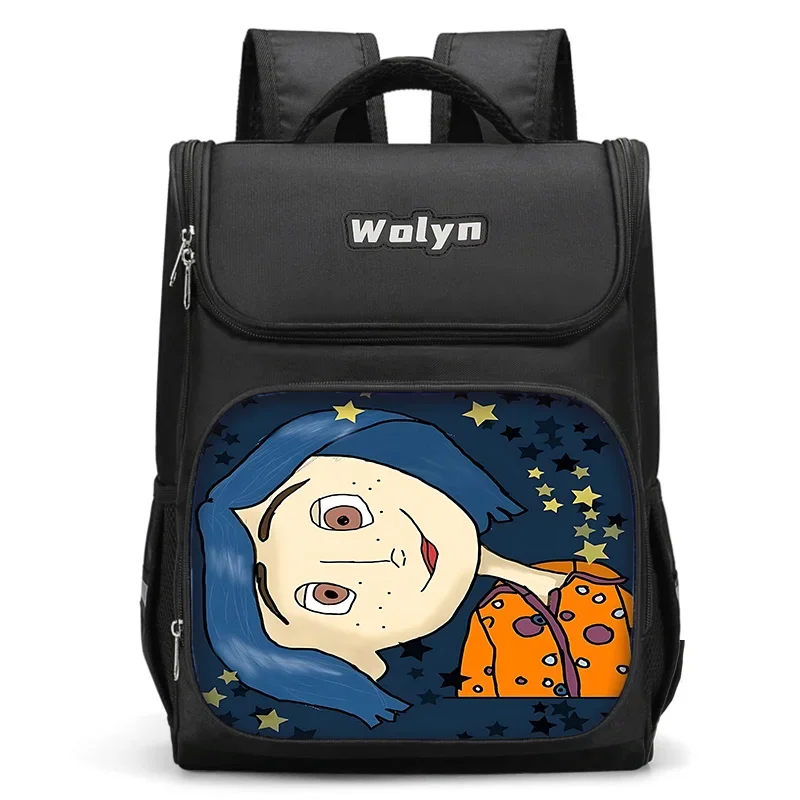 Anime Horror Film C-Coralines Large Child Backpack Boy Girl School Bag For Men Women Traveling Backpack Durable Multi Compartmen