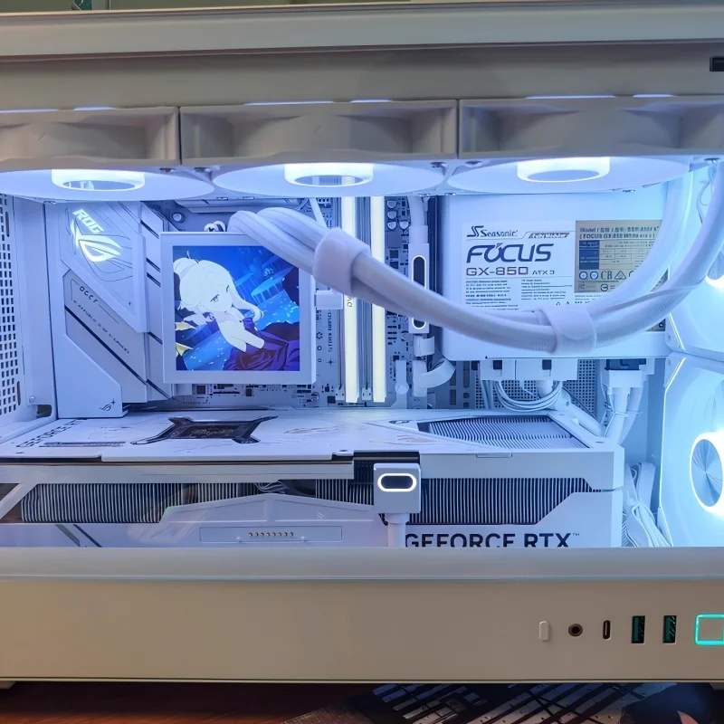 สายต่อเมนบอร์ด AIJS ATX24Pin Right Out,18AWG 90 °   สายเชื่อมต่อแบบมุมฉาก, ARGB 5V 3Pin ตัวผู้-ตัวเมีย