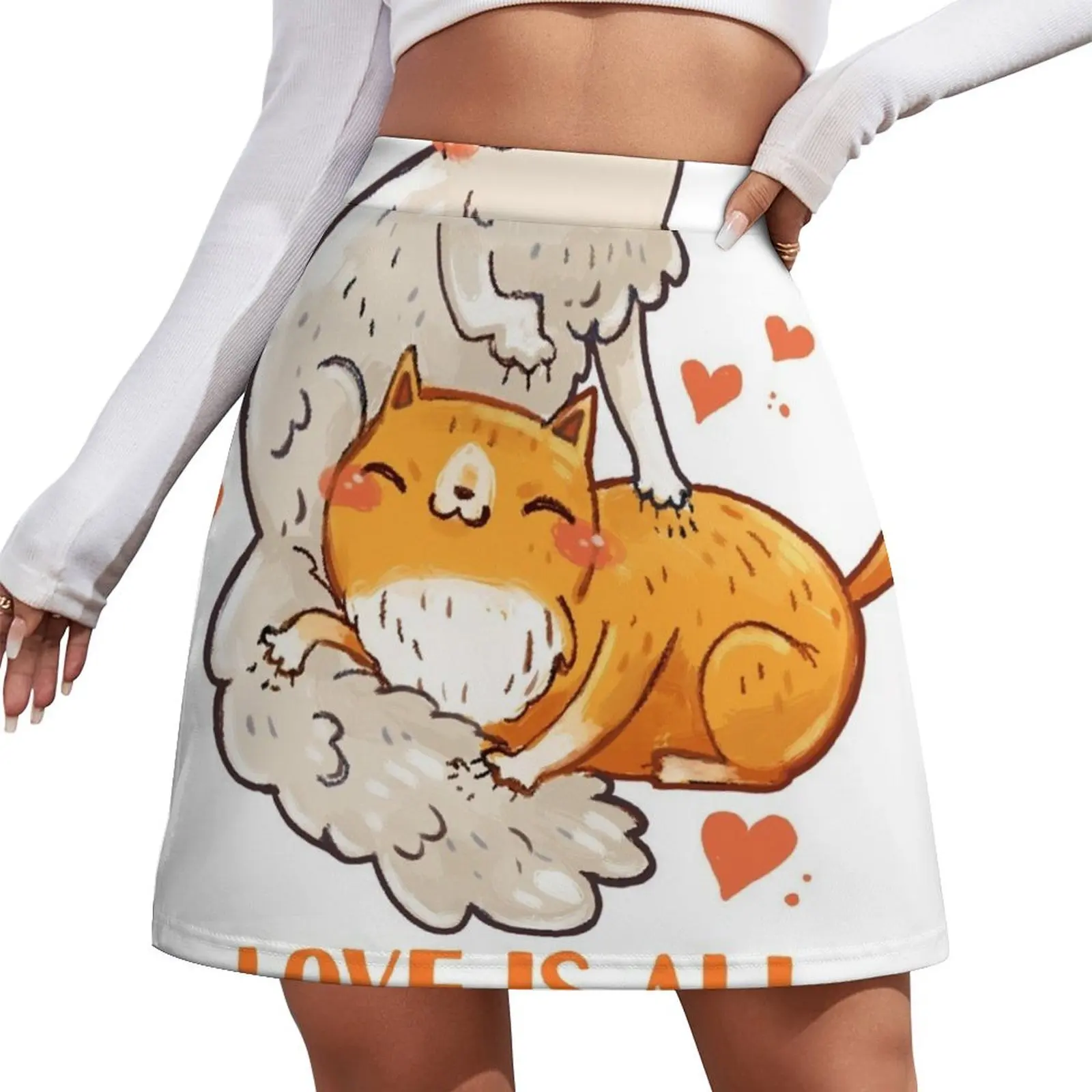 

Cute Cats - Love is all you knead Mini Skirt Women skirts skorts for women mini skirt