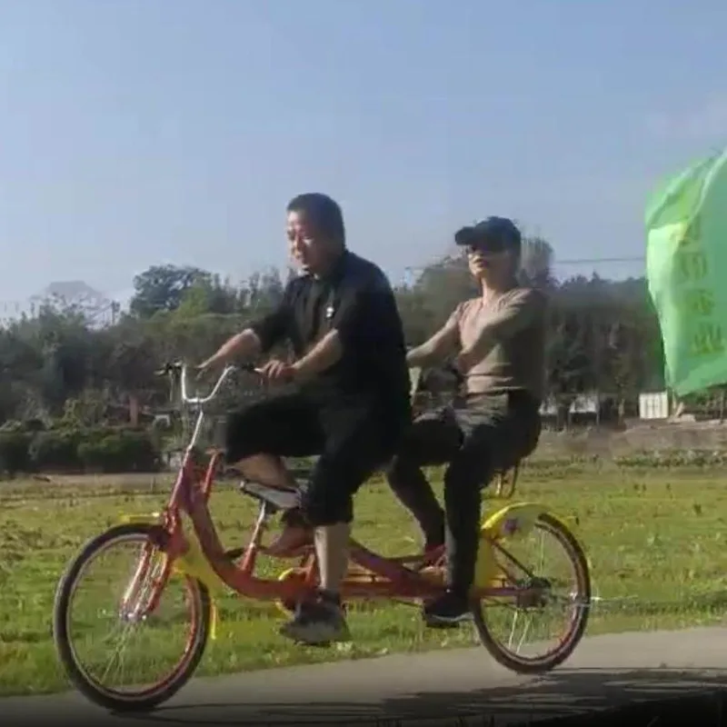 new 24-inch tandem bicycle, suitable for couples, parent-child leisure riding, and park sports bicycles