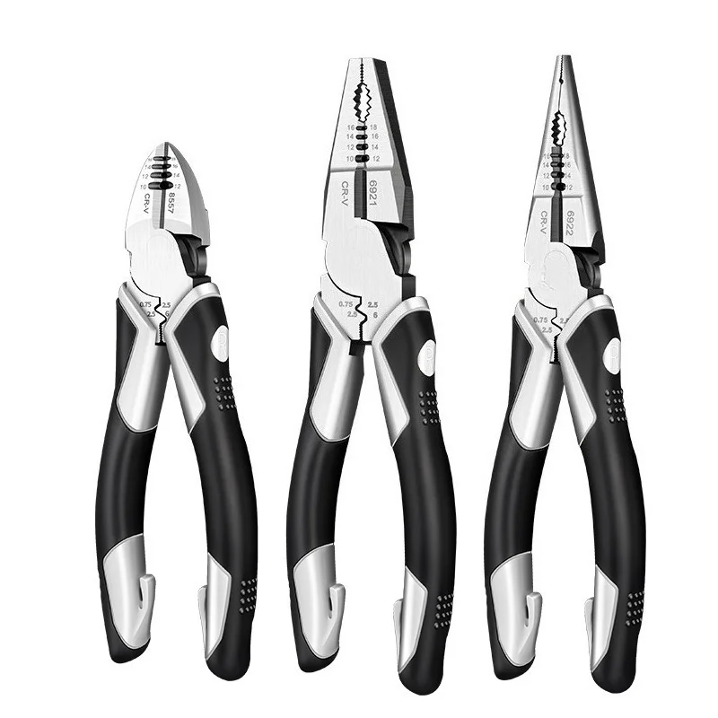 

Комплексный набор: плоскогубцы, острогубцы и многофункциональные бытовые инструменты для электриков.