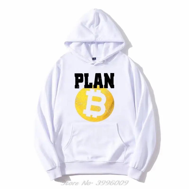 التشفير Cryptocurrency بيتكوين خطة B هوديي الكلاسيكية الرجال للجنسين بلوزات كبيرة الحجم زمم البلوز مقنعين سترة #4