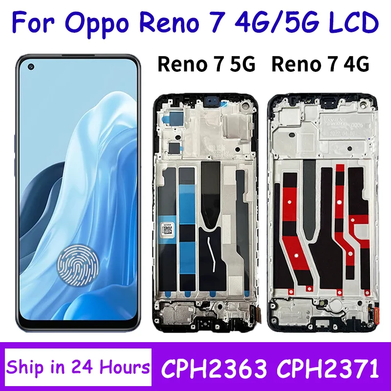 6.43''AMOLED For OPPO Reno7 4G CPH2363 Display For Reno 7 5G CPH2371 LCD Display Touch Screen Digitizer Assembly
