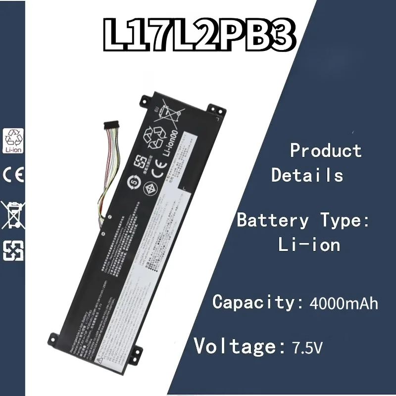 

L17L2PB3 Аккумулятор для Lenovo L17M2PB3/PB4 L17C2PB3 L17L2PB4 L17L2PB3 Аккумулятор для ноутбука 7,5 В 4000 мАч