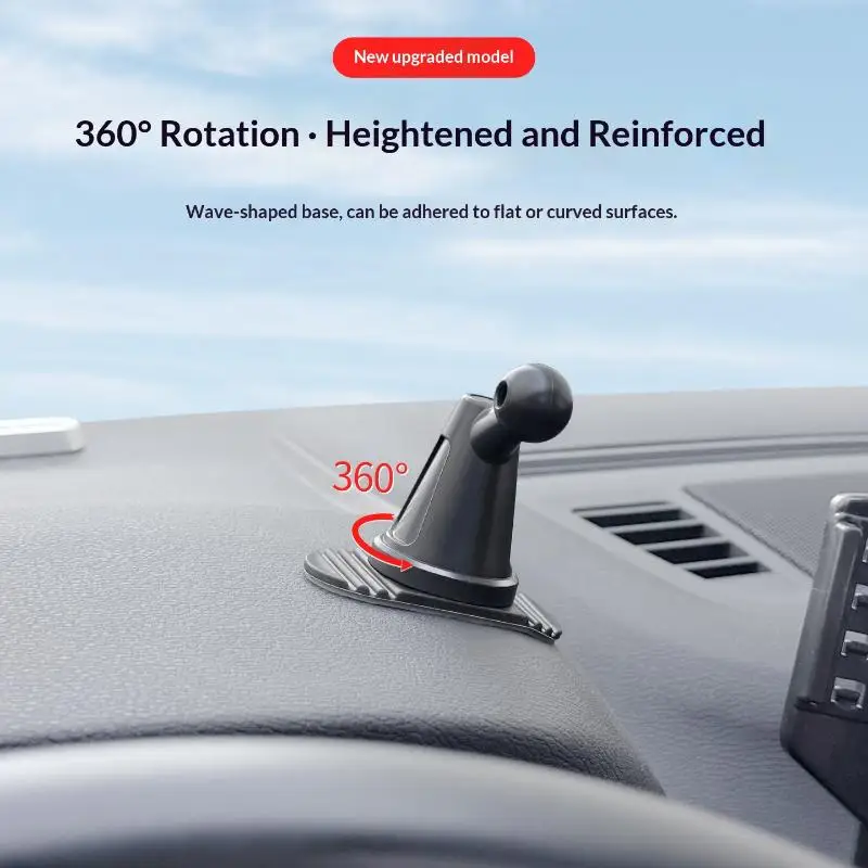 Car Phone Holder Base 360° Rotatable Adhesive Ball Head Mount Fit 4-7 Inch Phones for Car GPS  Driving