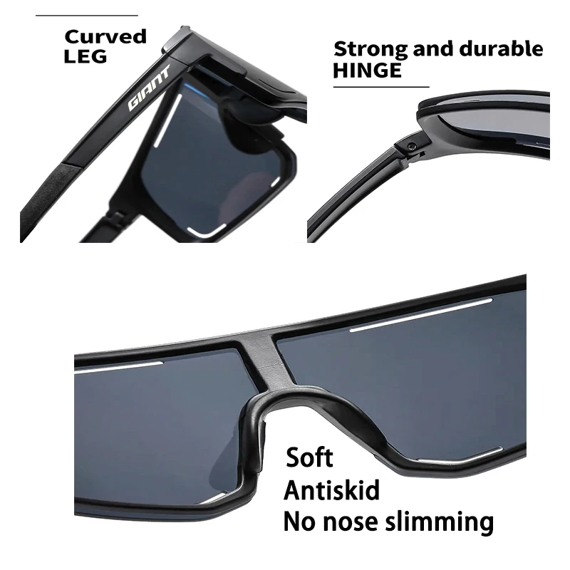 Riesige Langstrecken-Fahrradbrille, superleicht, für Herren und Damen, beschlagfrei, UV400-Schutz, MTB-Fahrradbrille mit Etui – Detail 6