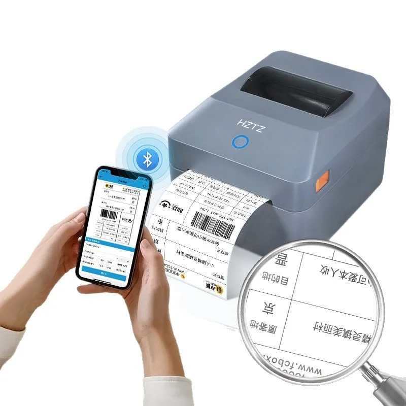 Bluetooth Thermal Label Printer USB Shipping Label Maker Inkless Barcode QR Code Sticker Printer For E-commerce Logistics Small