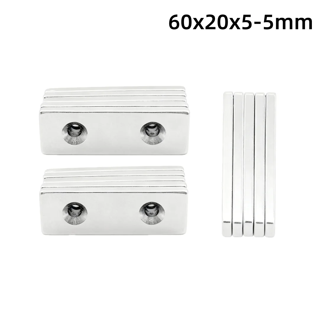 60x20x5-5mm Strip Powerful Magnets Strong Block Magnets For Fridge, DIY, Building, Scientific, Craft, 60*20*5-5 60x20x5-5