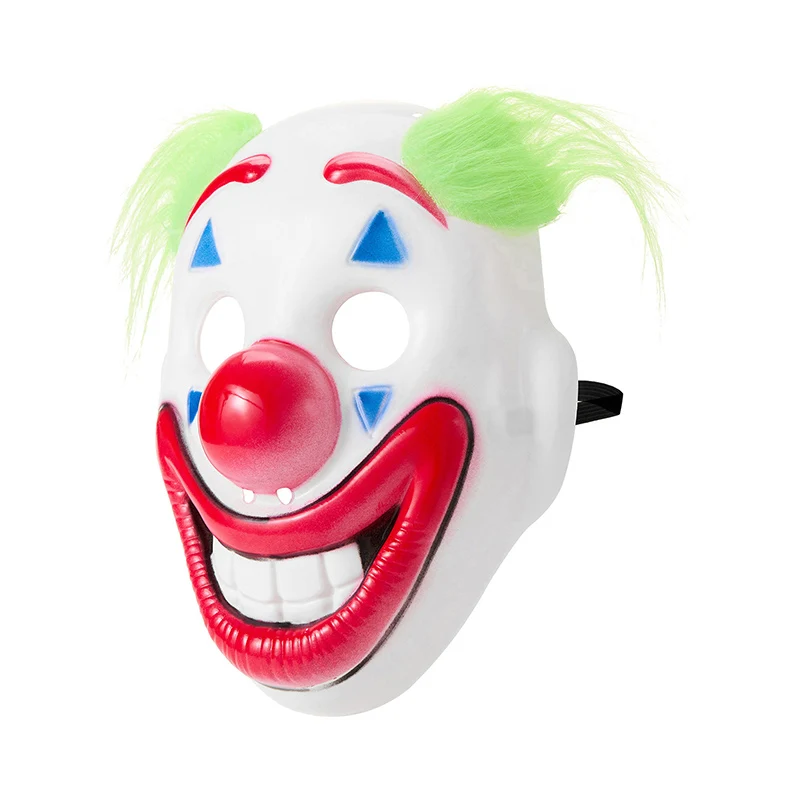 Novelty Clown Mask Halloween Cosplay Wig Clown Facewear Scary Masquerade Party Props Horror Cosplay Face Protector Trick Mask