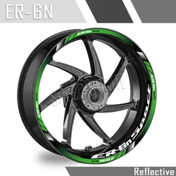 For ER-6N ER6N Reflective Motorcycle Accessories Wheel Sticker Hub Decals Rim Stripe Tape Decorative Waterproof