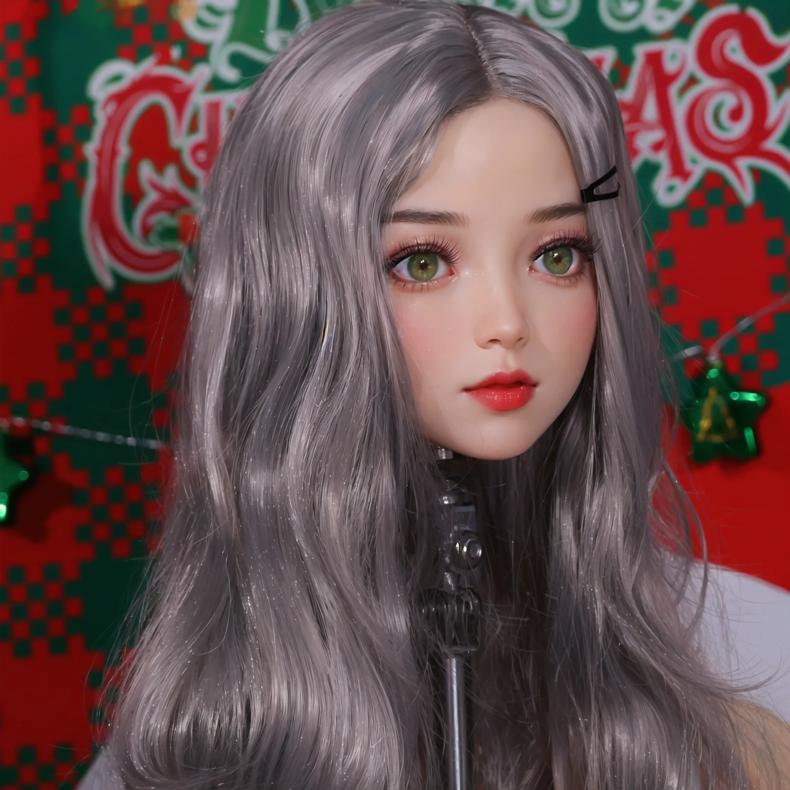 Nowa damska głowa manekina, stof, głowa manekina do treningu fryzjerskiego, model głowy ludzkiej, możliwość zaplatania włosów, idealny prezent dla siebie na Boże Narodzenie