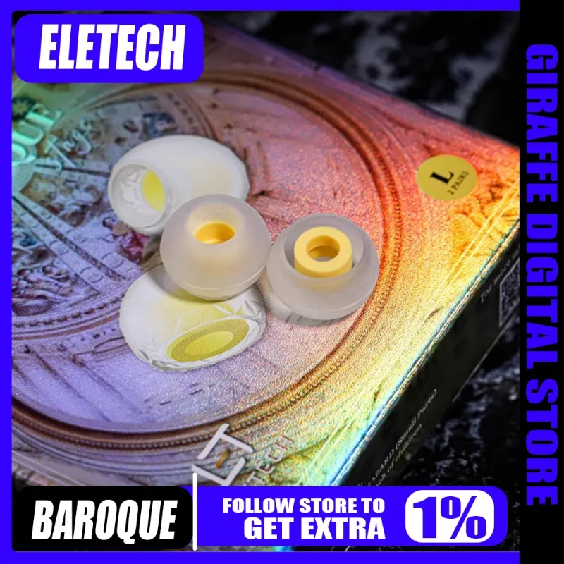 

ELETECH BAROQUE Наушники-вкладыши Эргономичные многоразмерные нанотехнологические затычки для ушей AirPods Hi-Fi силиконовый чехол Unleashes Music Potential