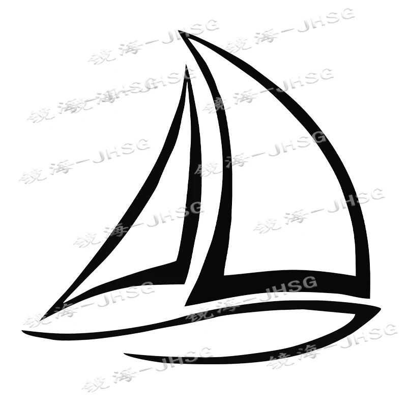 

Fun Sail Car Stickers, Fashionable and Simple PVC Window Decoration Accessories, High-quality Waterproof and Sunscreen Stickers