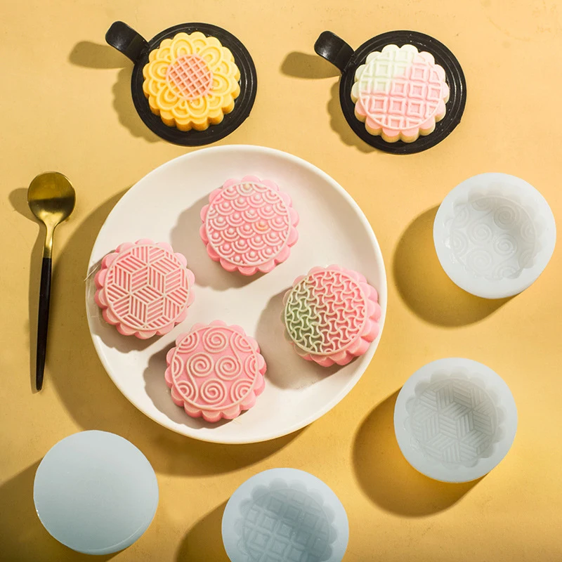 

Figure Chinese Style Moon Cake Silicone Mold Cookie Mold Decoration Dessert Tools Stereoscopic Handmade Baking Tools