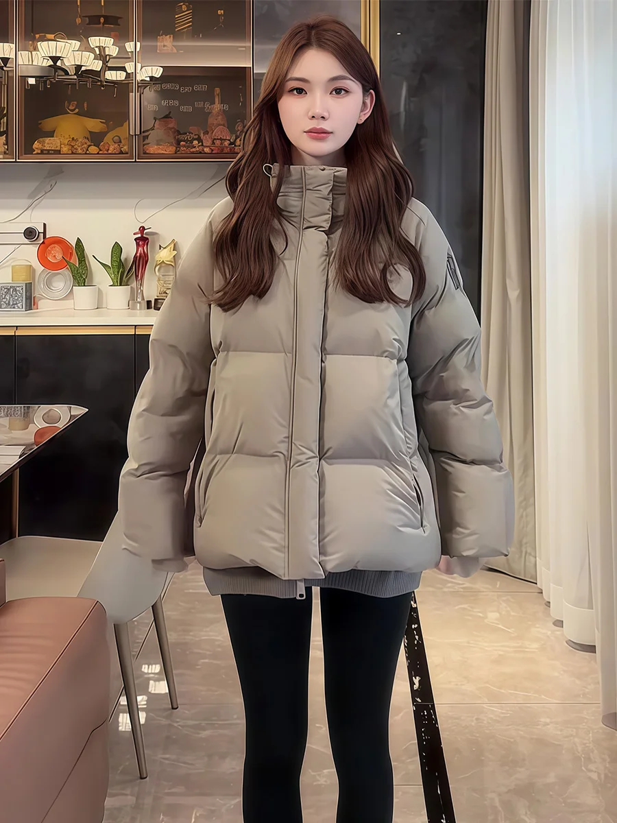 

Новая женская зимняя куртка-пуховик National Stand белого цвета, утепленная, свободного кроя, средней длины, с воротником-стойкой, теплая, для небольших размеров