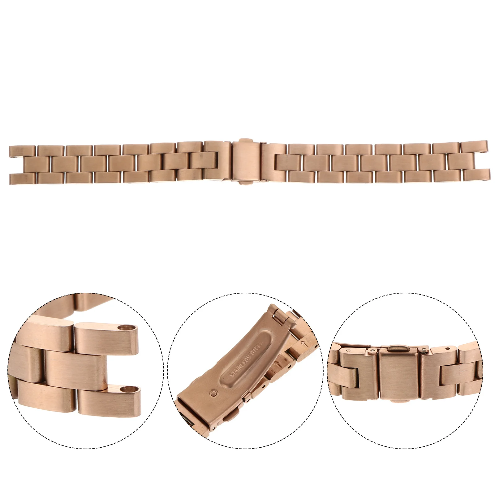 

1Pcs Stainless Steel Watch Band Creative Elegant Design Easy Install Remove Watch Wristband for Various Styles