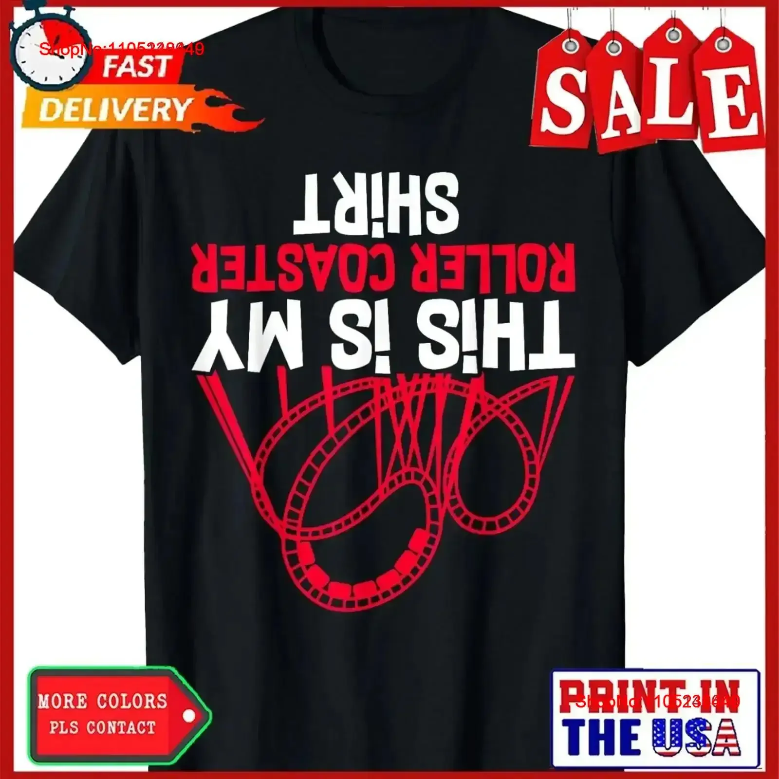 This Is My Roller Coaster Funny Lover T Shirt vintage Washed Versatile fashion Stretched Soft graphic Comfortable vintage
