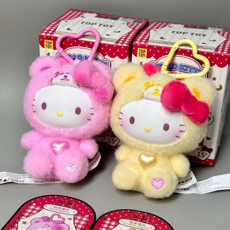 New Arrival Teddy Sleepwear Series Blind Box Sanrio Plush Doll Toy Hello KT Kuromi Melody Soft Stuffed Plushie Toys Xmas Gifts