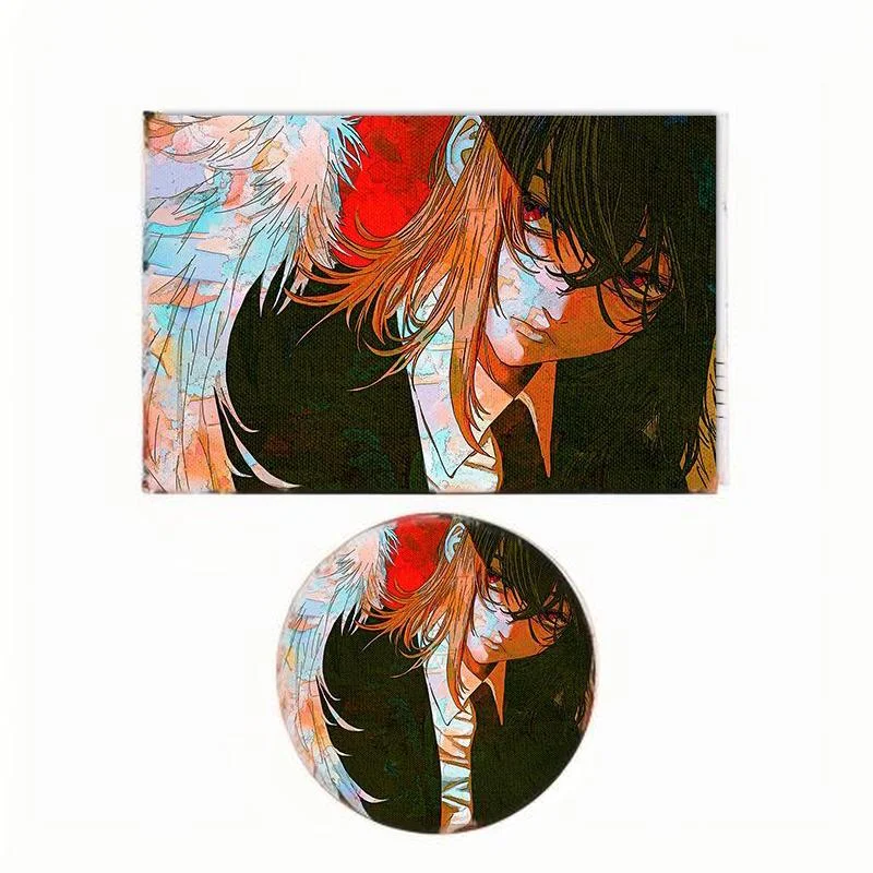 Anime película motosierra hombre Ángel diablo Yonezu Kenshi Cosplay insignia broche postal figura solapa Pins ropa mochila accesorio de moda