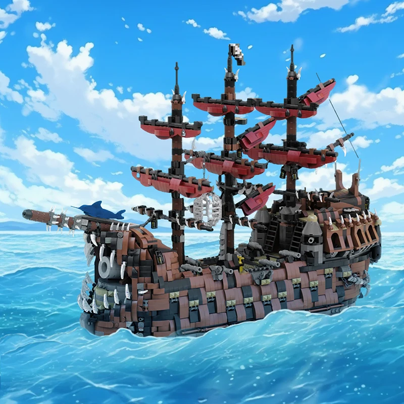 MOC The Ruineds Kings Pirates Ships Sailing Storm Boat Toy Ultimate Collector Bricks Building Blocks Model Toy for Kids Gifts