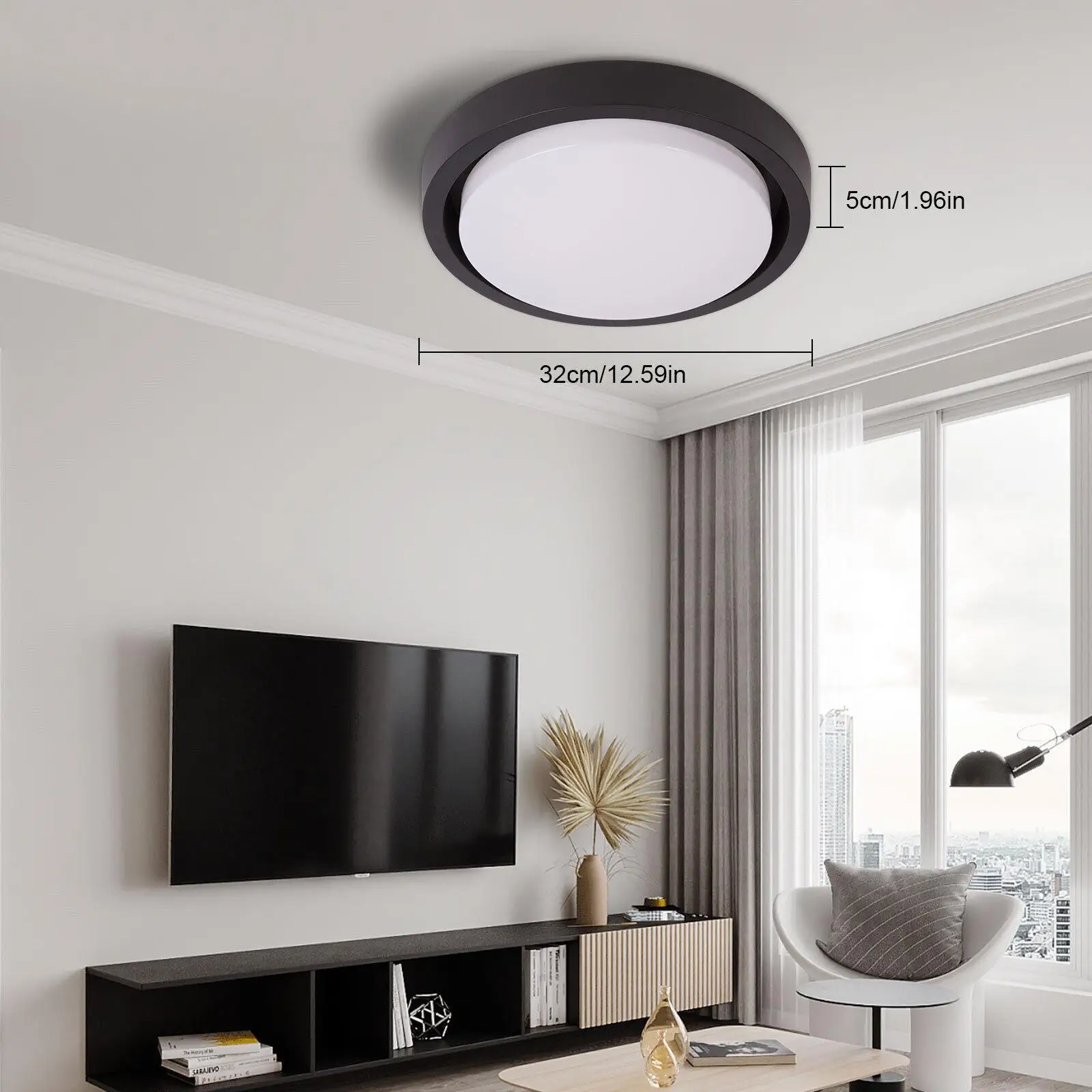 

12 Inch Acrilic Ceiling Light Led Ceiling Lamp Living Room Lighting Fixture 18W Bedroom Light Fixture