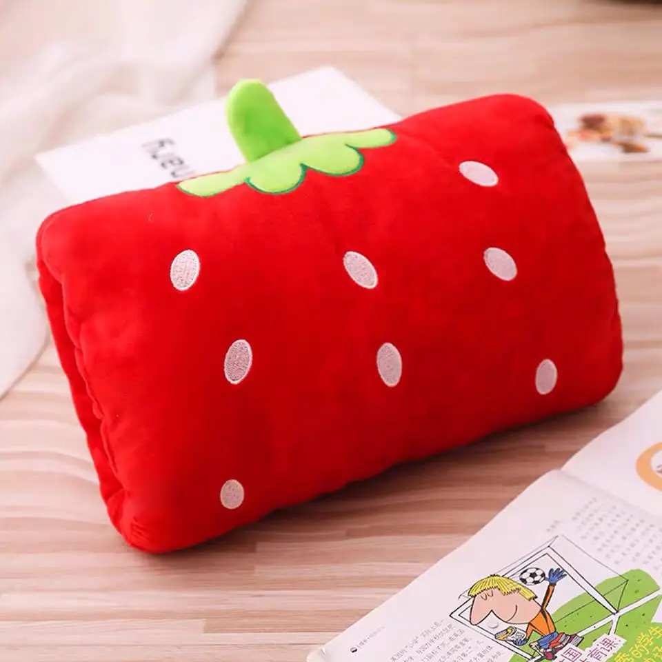 Children's Plush Pillows Hand Warmers Gloves Nap Pillows Cushions Creative Hand Warmers Plush Children's Day Gifts Red