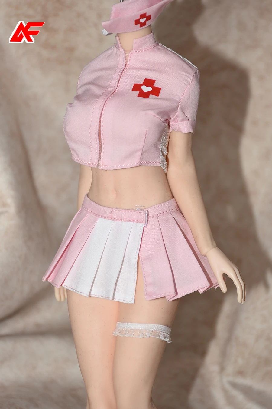 1/6 Scale Nurse Uniform Pink Tops Skirt Clothing Fit For 12'' TBL PH JO Female Action Figure Body Dolls