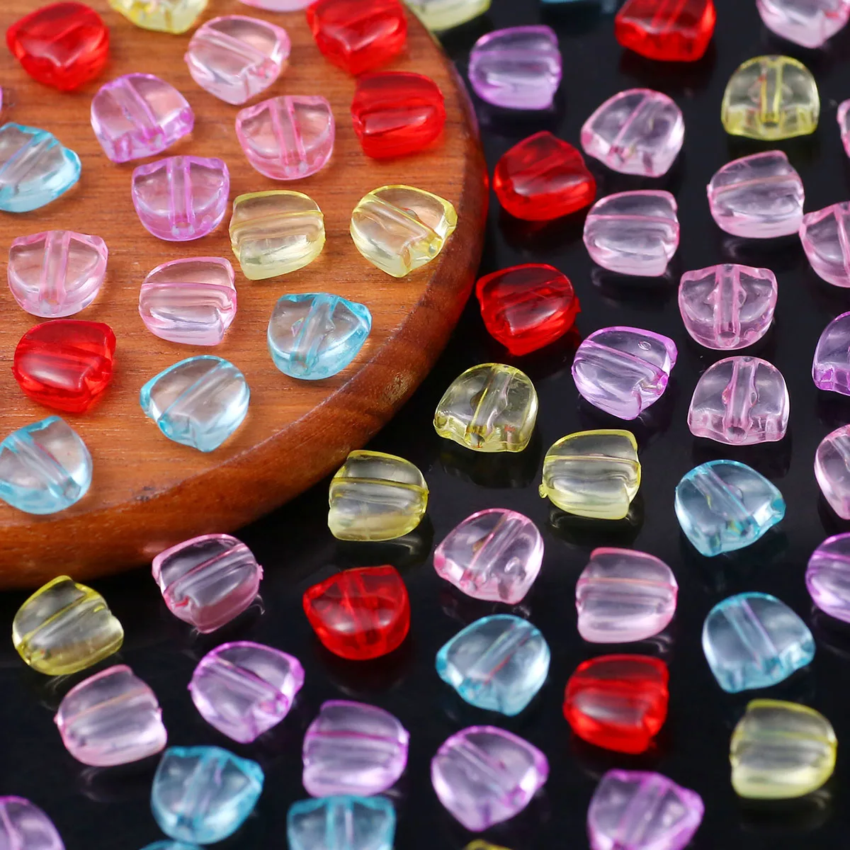 14mm Acryl-Tulpenblüten in Verschiedenen Farben, Handgefertigt für DIY-Schmuckherstellung, Perlenschnüre, Lose Perlen, Armbänder-Zubehör