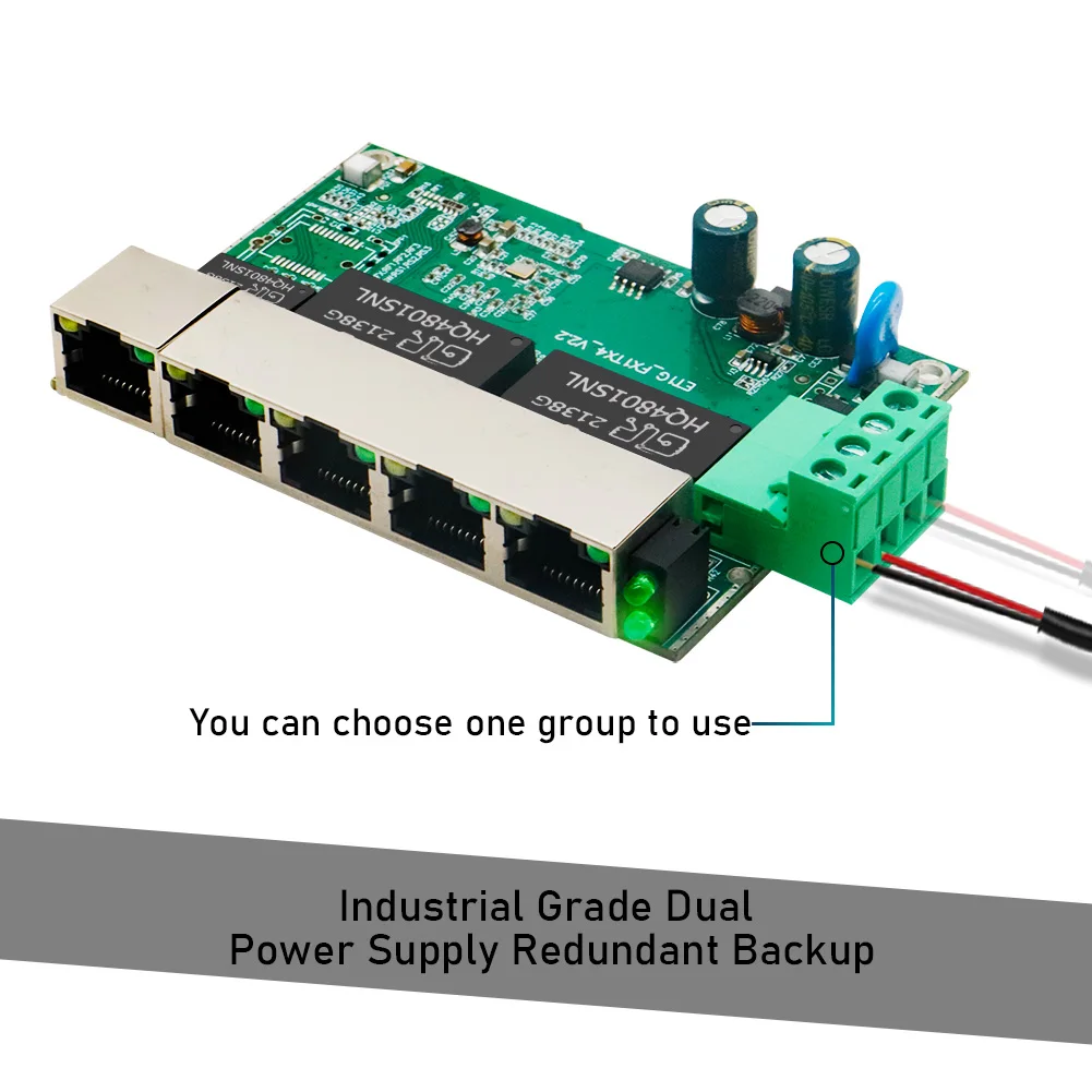 Imagem -03 - Pcba-mini Industrial Portas Switch 100 ou 1000m Unmanaged Ethernet Switch Poe Opcional 802.3at 30w Poe Ip40 10