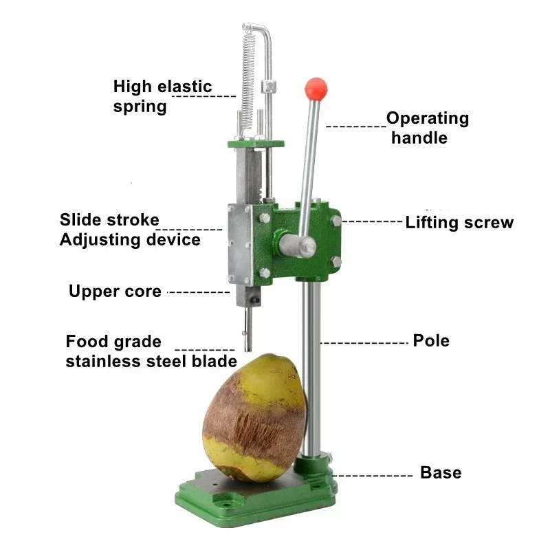 Coconut green hole opening machine opening coconut artifact manual portable stainless steel opening tool